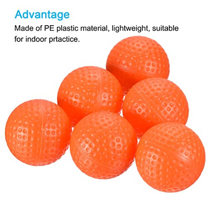 PATIKIL Golf Practice Balls, Hollow Flight Training for Indoor Swing Practice - color: Orange
