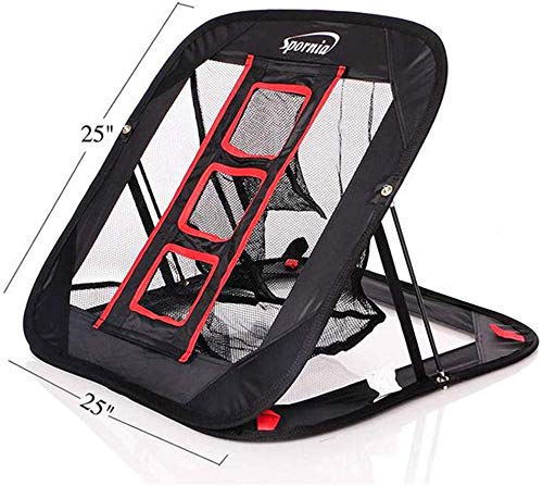 Pop Up Golf Chipping Net- Indoor and Outdoor Golf Practice Training- 25 in. Collapsible Chip Shot Net (2 in 1 Target)