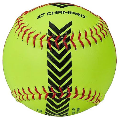 Champro Striped Training Softball Set (Optic Yellow, 12-Inch)