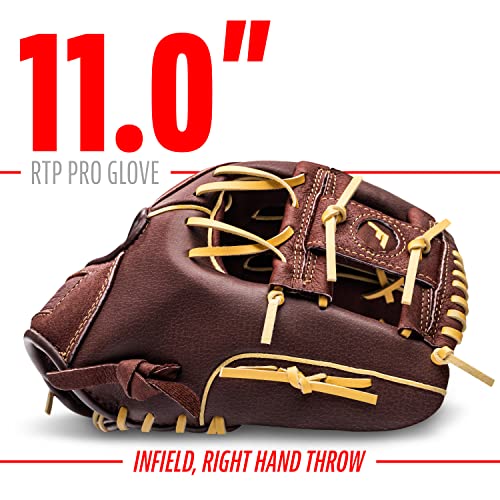 Franklin Sports Baseball Gloves - RTP Pro Adult + Kids Baseball Mitt - Outfield + Infield Gloves - size: 11.0" - I-Web