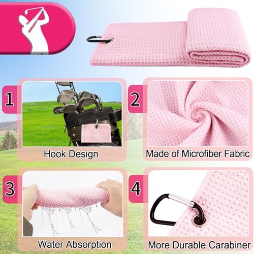 12Pcs Golf Accessories Kit Include Golf Ball Bag Golf Tees Golf Towel Golf Club Cleaner Brush Groove Cleaner Tool Divot Tool Magnetic Ball Marker,Best Golf Gift for Women Man