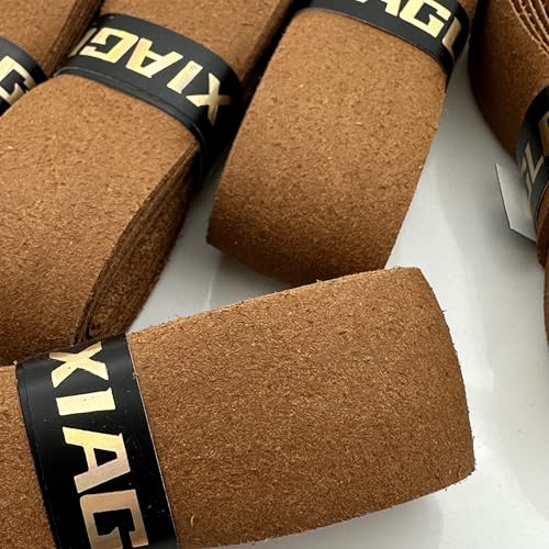 3 Pack Synthetic Leather Premium Replacement Grip Anti-Slip,Ultra-Durable,Comfort,Pickleball Tennis Badminton Replacement Grip/Grip Tape Brown