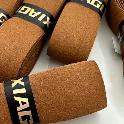 3 Pack Synthetic Leather Premium Replacement Grip Anti-Slip,Ultra-Durable,Comfort,Pickleball Tennis Badminton Replacement Grip/Grip Tape Brown