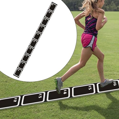 Agility Training Ladder Mat, Speed Ladder for Soccer Rugby Football Workout, Footwork Trainer with Aluminum Ground Spikes - color: 450cmx34cm