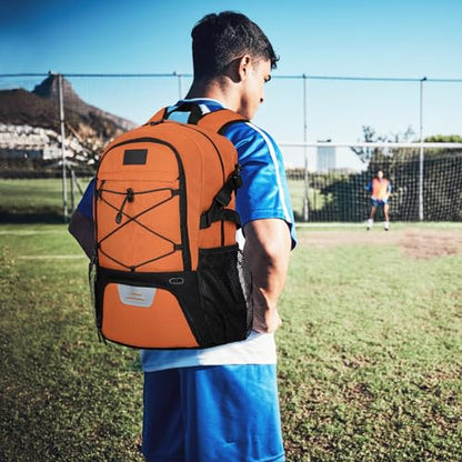 Goloni Soccer Backpack,Basketball Backpack with Ball Compartment & Shoe Compartment,Backpack for Basketball,Soccer - color: Coffee