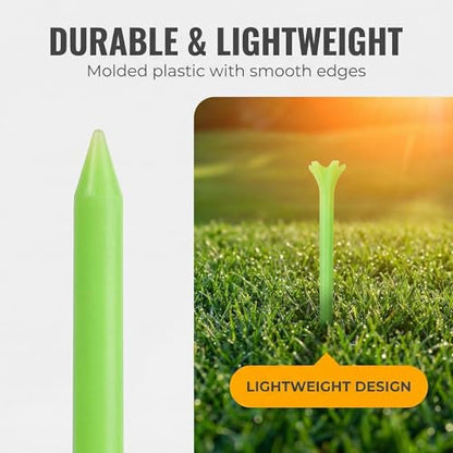 Plastic Golf Tees Fifty Pack with Stopper for Stable Ball Path Practice and Daily Training