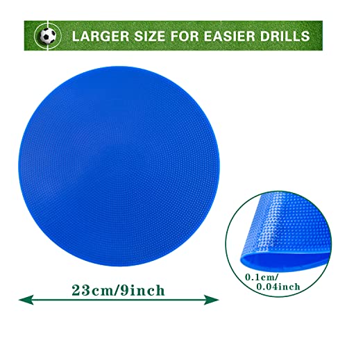 Spot Markers 4.72 Inch 9 Inch Non Slip Rubber Floor Markers Flat Field Cones Poly Dots for Soccer Basketball Sports Speed Agility Training and Drills - style: 9inch 30pcs