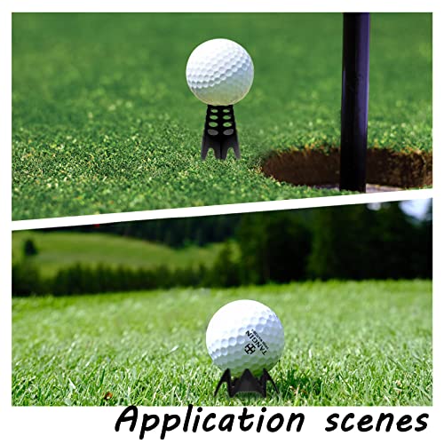 Golf Simulator Tees, Plastic Indoor Golf Mat Tees Practice Turf and Driving Range Winter Golf Tees (18 Pcs) - color: Black