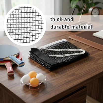 1PCS Table Tennis Net Replacement, Black PingPong Net Nylon Pingpong Net for Indoor Outdoor School Gym (70.8" x 5.9")