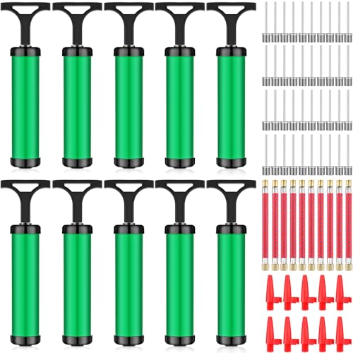Reginary 10 Pcs Ball Pump for Sports Balls Pump with Needle and Extension Hose Bulk for Basketball Football Soccer Volleyball