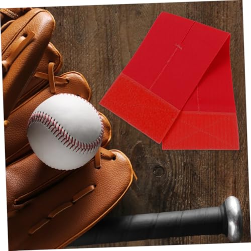 BESPORTBLE Quick Fit Glove Strap for Baseball Softball Lightweight Stretchable Wrap Band Breathable Design for - color: Red