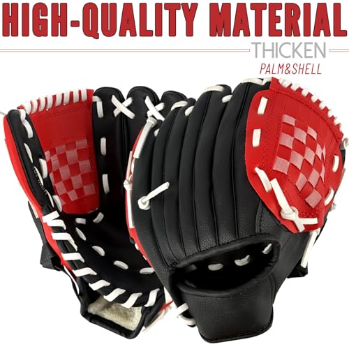 Baseball Glove,Baseball Softball Mitt with Ball for Kids Youth Adults Training and Beginner,Right Hand Throw,Left Hand Glove - color: Urban X-Flash, size: 10.5"