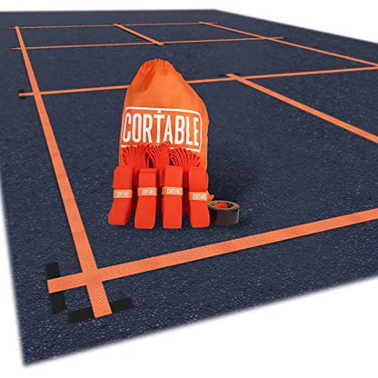 Temporary Pickleball Court Lines - The Original - Portable Pickleball Court Marking Kit, Lines for Court Outdoor or Indoor, Pickle Ball Court Dimensions, No Measuring Needed, Net Not Included