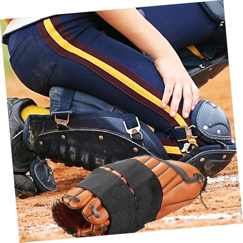BESPORTBLE Elastic Baseball Glove Strap with Fastener Adjustable Nylon Wrap for Baseball and Softball Gloves for Youth and Adult Players