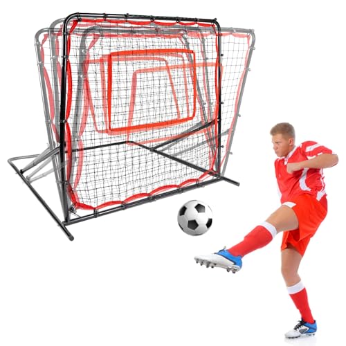 Soccer Rebounderr Net,Soccer Training Equipment for Backyard for Control, Passing Practice, Easy Setup - size: 3,7FT*3.7FT