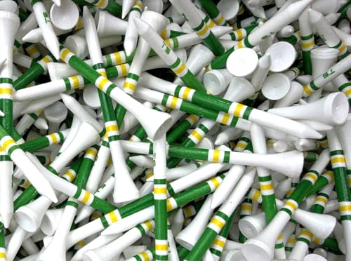 Premium Wood Golf Tees – 3¼" Durable Bamboo Performance Tees (100 Pack) – Made in USA – Bulk Value Pack - color: Green Jacket