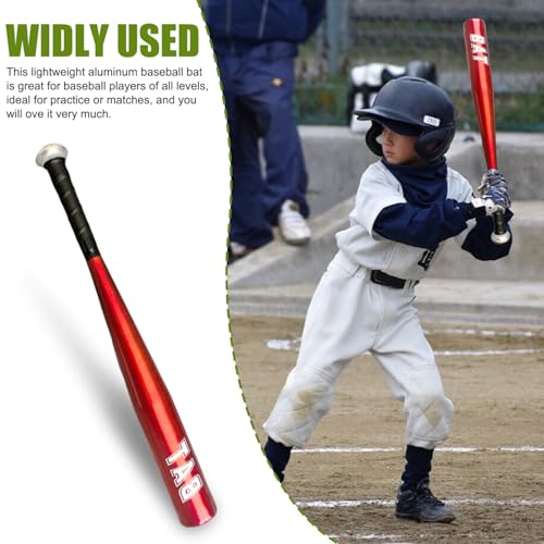 Baseball Bat 20 Inch Portable Sturdy Aluminum Alloy Metal Baseball Bat Stick Lightweight for Outdoor Practice Training
