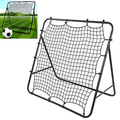 banapoy Football Rebound Target Net, Adjustable Soccer Training Equipment with Foldable Design for Passing, Shoots, Goalkeeper Practice in Clubs, Schools, Outdoor