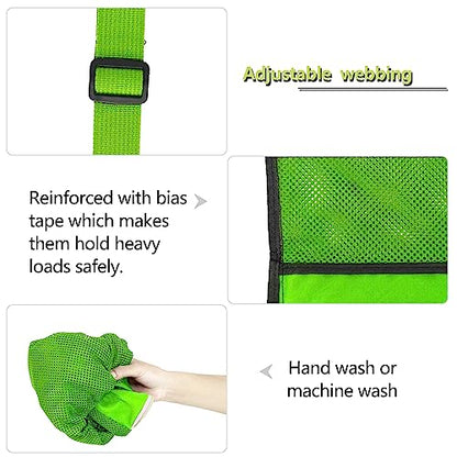 BeeGreen Mesh Drawstring Bag Swim Backpack for Beach Pool Sports Gym Draw String Cinch Bags for Swimming Soccer Basketball Gear Light Green - color: Fruit Green