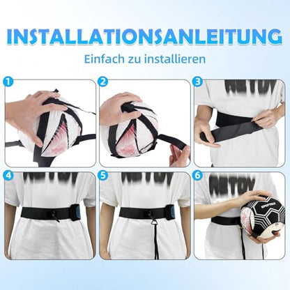 Sportout Volleyball/Soccer Training Equipment, Solo Trainer, Adjustable Waist Belt for Kids & Adults - color: White