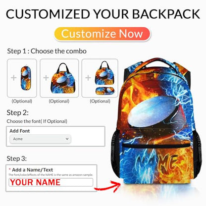 Kids Backpack for Boys Custom Hockey Schoolbag for Kindergarten Elementary Primary, Durable School Supplies - color: Grey