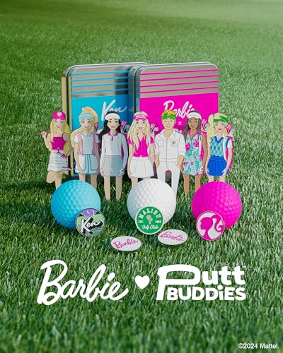 Barbie Golf Weekend Barbie Golf Divot Tool and Ball Marker – Magnetic Collectible Golf Gift Set with Hat Clip & Tin for Golfers, Golf Accessories for Women