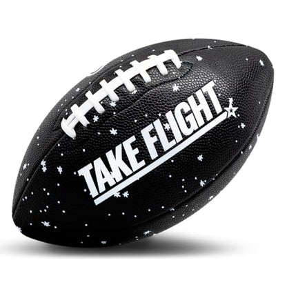 TAKE Flight Flag Football, Official Game Ball (ECO-Leather) - color: SPACE BLACK, size: JUNIOR (SIZE 5)