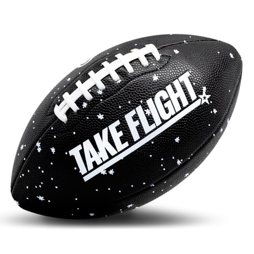 TAKE Flight Flag Football, Official Game Ball (ECO-Leather) - color: SPACE BLACK, size: YOUTH (SIZE 7)