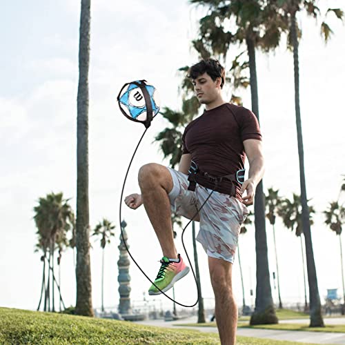 Sportout Volleyball/Soccer Training Equipment, Solo Trainer, Adjustable Waist Belt for Kids & Adults - color: blue-new