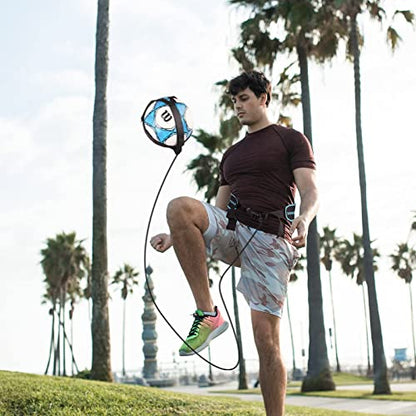 Sportout Volleyball/Soccer Training Equipment, Solo Trainer, Adjustable Waist Belt for Kids & Adults - color: blue-new