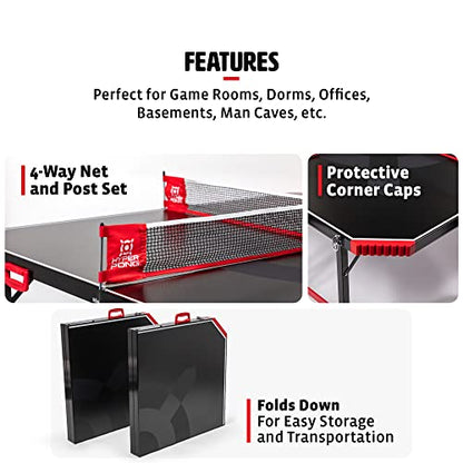 EastPoint Sports Hyper Pong 4-Way Table Tennis - Four Square Ping Pong Mashup Fun for The Whole Family
