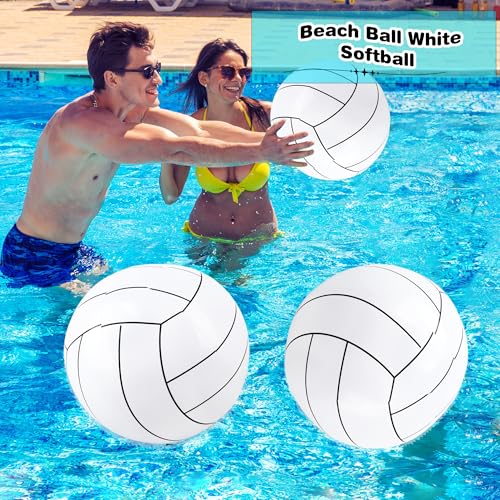 16 Pack 12 Inch Inflatable Volleyball Ball Blow Up Sport Beach Ball Sport Volleyball Swimming for Summer Parties Games Outdoor Toys