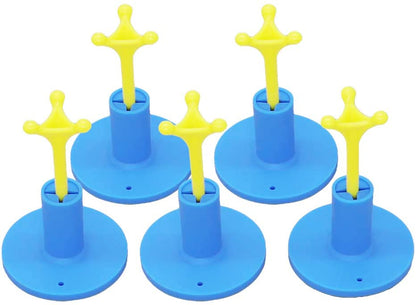 Golf Rubber Tee Holder Set for Golf Driving Range Tee Practice Tool Pack of 5 - color: Blue