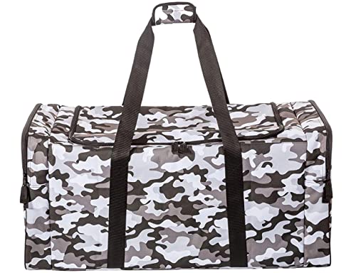 Jetstream Heavy Duty Multi Pocket Durable Sports Gym Equipment Travel Duffel Bag - color: L 32" Camo, size: 32IN