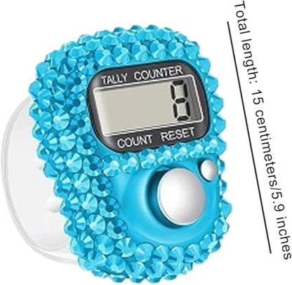 Electronic Finger Tally Counter Clicker Counter,Portable Digital Display Tally Counter,Convenient Resettable Mini Lap Counter for Golf Goods Counting Accessories,Track and Field Lap Counters - color: Red