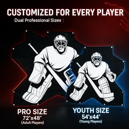 Ice Hockey Shooting Target: Durable Blocker Goalie Net with Accuracy Cutout for Street Garage Training Practice Ideal for Youth Adults