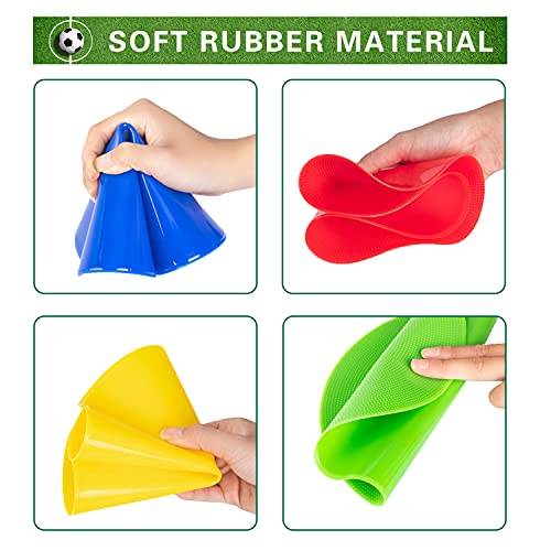 Spot Markers 4.72 Inch 9 Inch Non Slip Rubber Floor Markers Flat Field Cones Poly Dots for Soccer Basketball Sports Speed Agility Training and Drills - style: 9inch 24pcs
