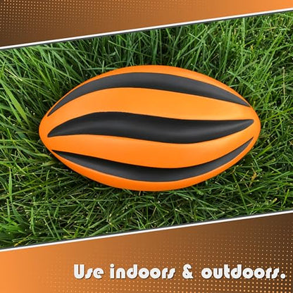 Spiral Foam Football - Soft Foam Football for Kids - 9 Inches - American Football - 1 Each - color: Orange/Black