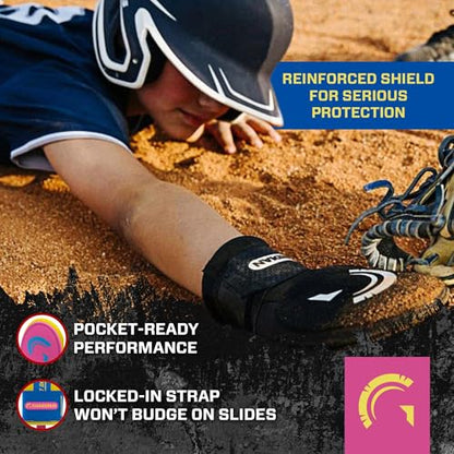 Guardian Baseball Sliding Mitt - Youth and Adult Sizes - Sliding Glove for Baseball - Elastic Compression Strap