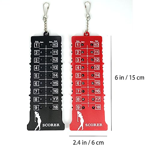 Leyal 2PCS 18 Holes Golf Score Card and Stroke Counter Accessories