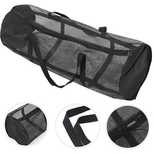 Hemoton Large Capacity Basketball Bag Mesh Sports Ball Storage Carrier with Adjustable Shoulder Strap for Outdoor Training and Team Practice