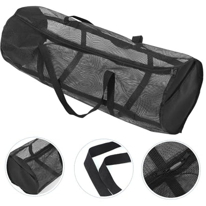 Hemoton Large Capacity Basketball Bag Mesh Sports Ball Storage Carrier with Adjustable Shoulder Strap for Outdoor Training and Team Practice