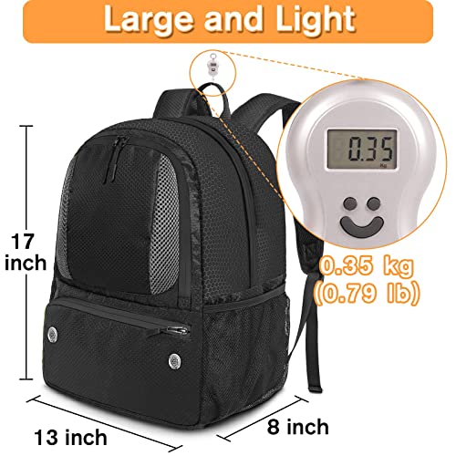 YOREPEK Soccer Backpack,Soccer Bag with Ball Holder, Water resistant Sport Equipment Bags Fit Basketball Volleyball Football - color: Grey