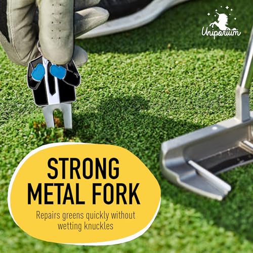 Golf Divot Tool Gift Set – Magnetic Divot Tool, Ball Marker, Hat Clip, & Case Made in USA from Durable Rust-Free Material for Easy Ball Marking, Repairing Divots, and Perfect Golf Gifts - color: Kevin