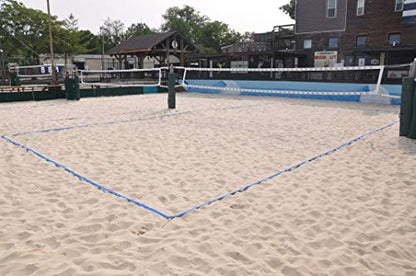 Tandem Sport Volleyball Court Lines - 1" Webbed Volleyball Court Lines - Regulation or Short Court - Blue