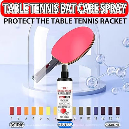 Table Tennis Paddle Cleaner Spray, Paddle Cleaning Protective Agent with Sponge, Table Tennis Racket Protectant Agent, for Home Gym Sports Practice Training Exercise Workout Indoor