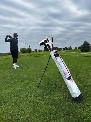 Taboo Fashion Sunday Golf Bags for Women - Lightweight Golf Range Bag with Self Flexing Stand and Shoulder Strap for Driving Range, Par 3 or Executive Course - color: Mandala