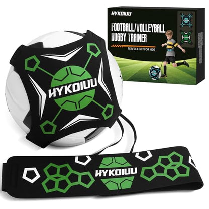 Soccer Trainer, Football Solo Practice Training Equipment Soccer Kick Juggling Trainer Improve Ball Control, Passing and Shooting Skills for Kids Adults Soccers Gear - color: Green