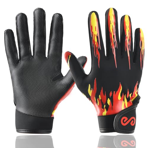Kids Baseball Batting Gloves Youth Boys,Softball Batting Gloves Youth with Precise Fit & Peak Performance for Young Athletes - color: Fire Red, size: Youth XS-S