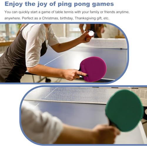 Senston 5-Ply Ping Pong Paddles Set – Premium Wood Table Tennis Set of 4 with 6 Balls & Portable Carry Case – High-Control 2mm Sponge & Ergonomic Non-Slip Grip for Beginners & Family Play